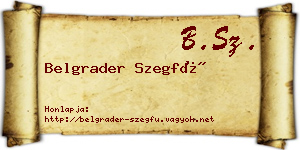 Belgrader Szegfű névjegykártya
